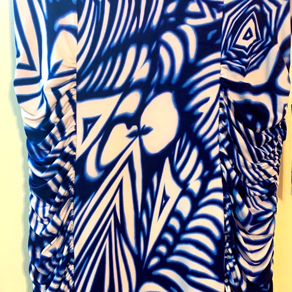 COMPAGNIA ITALIANA BLUE AND WHITE DRESS - Picture 2 of 2